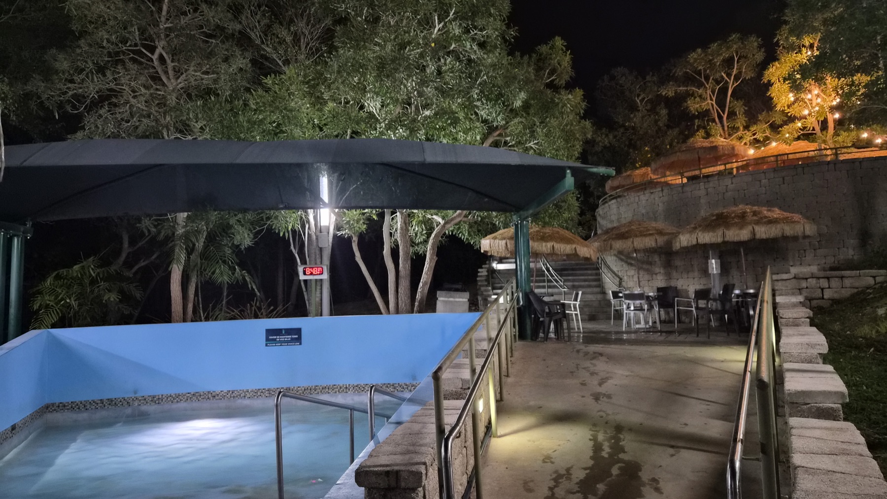 Thermal mineral pool at the Coamo hot springs in Puerto Rico